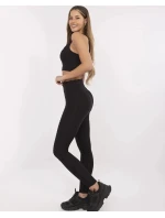 Čierny dámsky športový set - top a legíny 5448