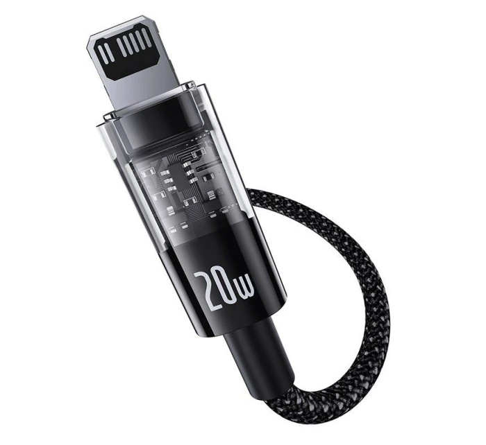 Baseus Gem USP C-IP 20W kábel 2m (čierny)