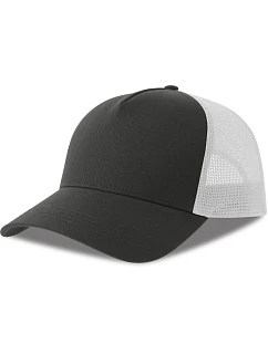 Atlantis Headwear Rapper Cotton-S 5-panelová truckerová čiapka 33.0260 tmavošedá/biela