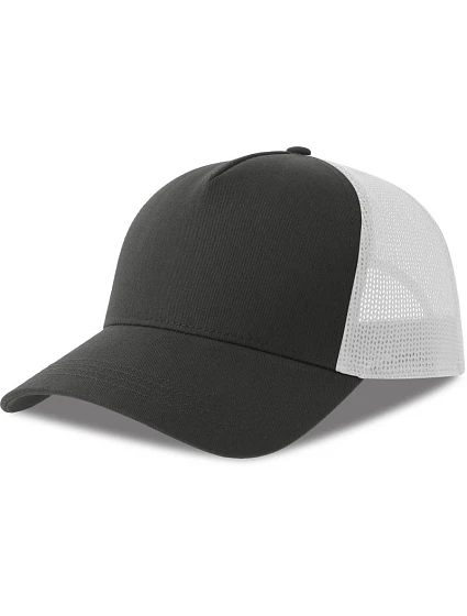 Atlantis Headwear Rapper Cotton-S 5-panelová truckerová čiapka 33.0260 tmavošedá/biela Atlantis Headwear Rapper Cotton-S 5-panelová truckerová čiapka 33.0260 tmavošedá/biela