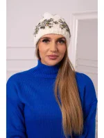 Dámska čiapka Florence K350 ecru+khaki