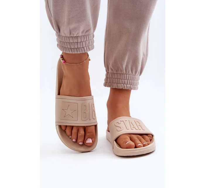 Damskie Klapki Big Star NN274A645 Beżowe