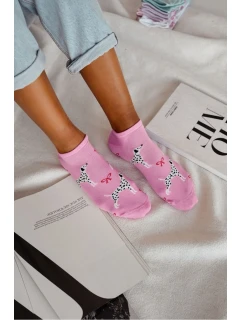 Skarpetki Stopki Damskie Dalmatyńczyk Różowe