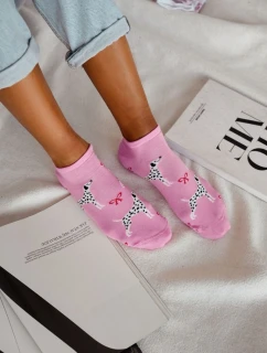 Skarpetki Stopki Damskie Dalmatyńczyk Różowe