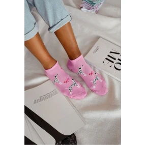 Dámske členkové ponožky Dalmatin Pink