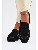 Dámské mokasiny z přírodního semiše Big Star TT274209 Černé