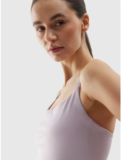 Dámsky recyklovaný top na jogu 4F - fialový Dámsky recyklovaný top na jogu 4F - fialový