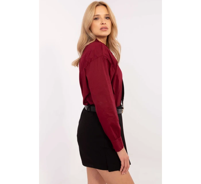 Košeľa s dlhým rukávom model 204363 Taliansko Moda Košeľa s dlhým rukávom model 204363 Taliansko Moda