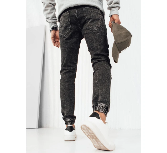 Pánske džínsové nohavice jogger čierne FashionStreet UX3944