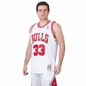 Mitchell & Ness Chicago Bulls NBA Home Swingman Jersey Bulls 97-98 Scottie Pippen M SMJYAC18054-CBUWHIT97SPI pánske
