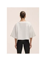 Dámske tričko Casall Aria Cropped Boatneck, biele Dámske tričko Casall Aria Cropped Boatneck, biele