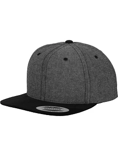 Flexfit 6089SU/6089CH 6-panelová snapbacková čiapka „Suede“ 55.689S čierna/čierna