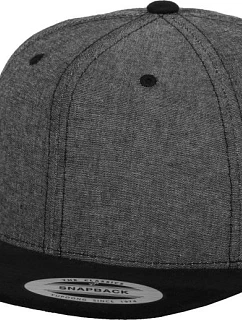 Flexfit 6089SU/6089CH 6-panelová snapbacková čiapka „Suede“ 55.689S čierna/čierna
