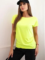Dámska bavlnená blúzka s krátkym rukávom Neon Yellow
