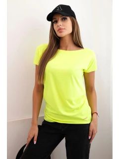 Dámska bavlnená blúzka s krátkym rukávom Neon Yellow