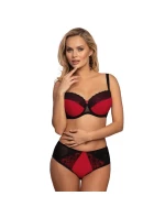 Dámska podprsenka VB-446 Tmavo červená s čiernou - Vena