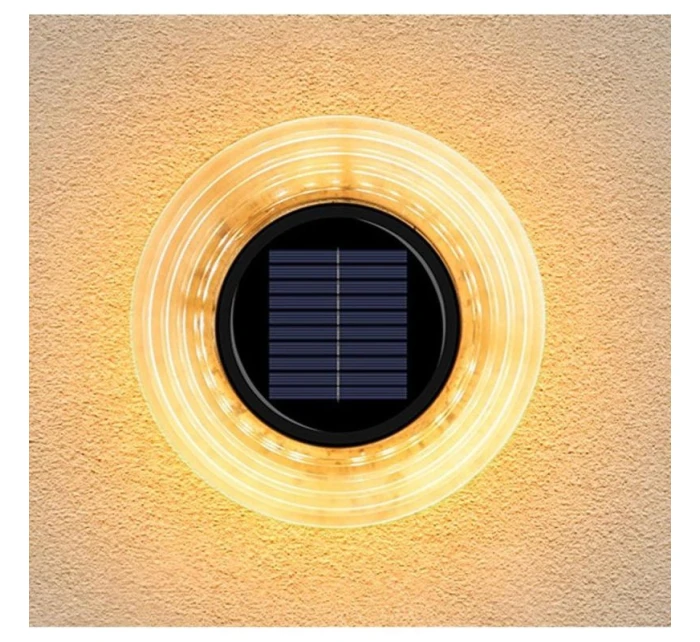 SOLÁRNE DISKOVÉ SVETLO 28 LED PRE MONTÁŽ NA ZEM ALEBO NA STENU