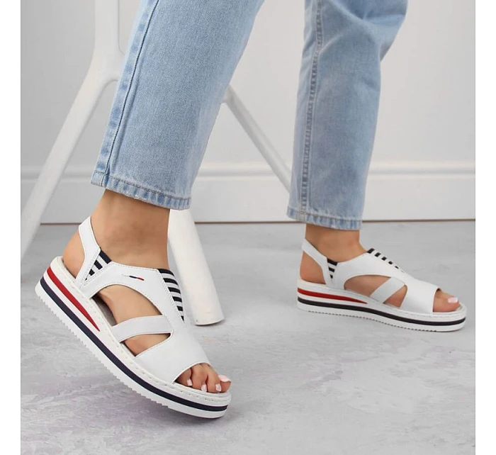Sandály na platformě W model 22082975 bílé Rieker - Inny