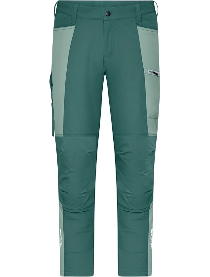 Daiber JN 1884 (42-60) Unisexové pracovné nohavice zo strečového materiálu 02.184M industrial green/foggy green