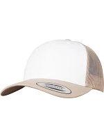 Flexfit 6606CF 6-panelová čiapka typu Trucker 55.06CF khaki/biela/khaki