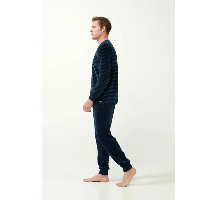 Sametové pruhované pyžamo model 20517132 - Vamp