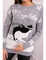Svetr s vánočním motivem šedý Svetr s vánočním motivem šedý
