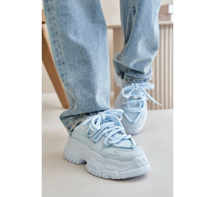 Sneakersy Damskie Na Masywnej Podeszwie Niebieskie Nevela