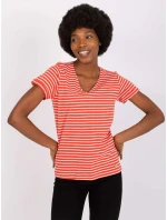 Tričko D16054M02431A tmavo oranžové