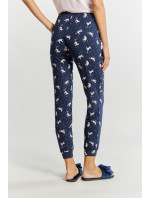 Monnari Dlhé pyžamové nohavice s potlačou mačky Pyžamo Navy Blue