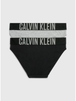 Dievčenské nohavičky 2 Pack Girls Bikini Briefs Intense Power G80G800153029 šedá/čierna- Calvin Klein