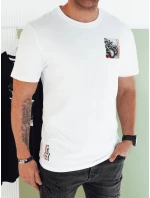 Pánské bílé tričko s potiskem Dstreet model 21975011 - FashionStreet Pánské bílé tričko s potiskem Dstreet model 21975011 - FashionStreet