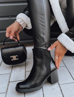 BLACKOUT black FashionStreet dámske čižmy na podpätku ZY0519