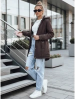 Kurtka parka damska z kapturem brązowa model 22028051 - FashionStreet