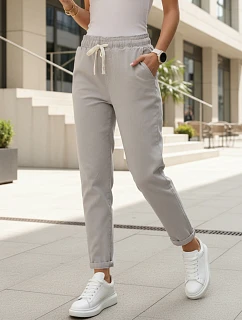 damskie z wysokim stanem szare model 22126337 - FashionStreet