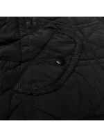 Krátká černá dámská bunda typu bomber model 21016253 - J.STYLE Krátká černá dámská bunda typu bomber model 21016253 - J.STYLE