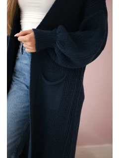 Dlhý svetrík Tmavý denim