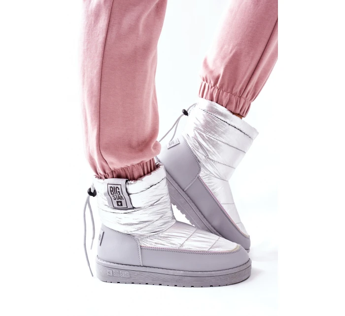 Dámské Sněhule Big Star model 21561942 Stříbrné - Big Star Shoes Dámské Sněhule Big Star model 21561942 Stříbrné - Big Star Shoes