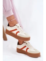 Sneakersy Damskie Na Platformie Beżowe Tolianna
