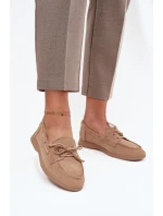 Polobotky Mokasíny Dámské Ploché Béžové model 21709705 - Boto Polobotky Mokasíny Dámské Ploché Béžové model 21709705 - Boto