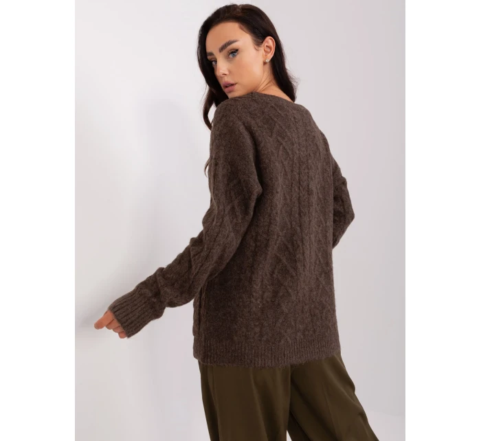 Sweter AT SW model 18959533 brązowy - FPrice Sweter AT SW model 18959533 brązowy - FPrice