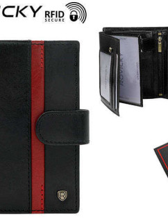 Pánske peňaženky Pánska kožená peňaženka N575L RVTP 3081 B čierna