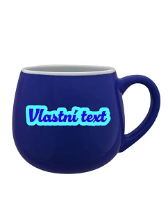 Personalizovaný keramický bacuľatý hrnček s vlastným textom a obrysom