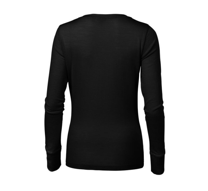 Dámske tričko s dlhým rukávom Premium Merino Rise MLI-16001 Black - Malfini