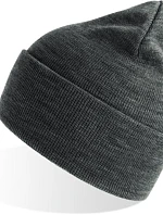 Atlantis Headwear Pure Pletená čiapka „Pure“ 33.8000 tmavošedá melírovaná
