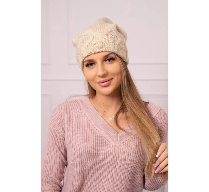 Dámska čiapka Ramona K383 svetlo béžová Dámska čiapka Ramona K383 svetlo béžová