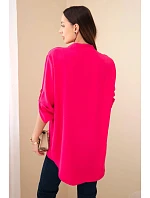 Halenka s prodlouženým zadním dílem fuchsie