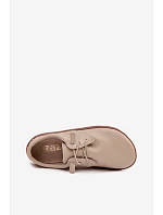 Kožené dámské polobotky Barefoot model 22100783 Béžové - Zazoo Kožené dámské polobotky Barefoot model 22100783 Béžové - Zazoo