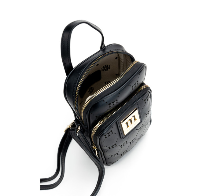 Monnari Príslušenstvo pre elektronické zariadenia Taška na telefón s ažurovým logom čierna