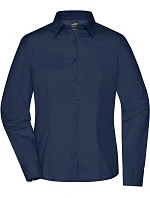 JN 641 Popelínová business halenka s dlouhým rukávem model 22487486 navy - Daiber JN 641 Popelínová business halenka s dlouhým rukávem model 22487486 navy - Daiber
