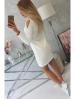 Šaty s grafikou dievčatá v 3D okuliaroch ecru Šaty s grafikou dievčatá v 3D okuliaroch ecru